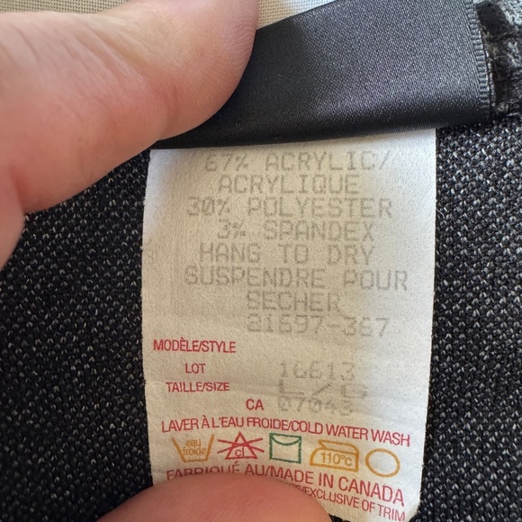 Studio Point‎ Women's Vintage Pull-On Stretchy Mini Skirt Gray/Black Chevron L - Picture 6 of 11